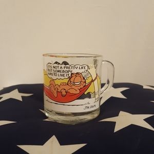 Vintage Garfield McDonald's Glass coffee cup